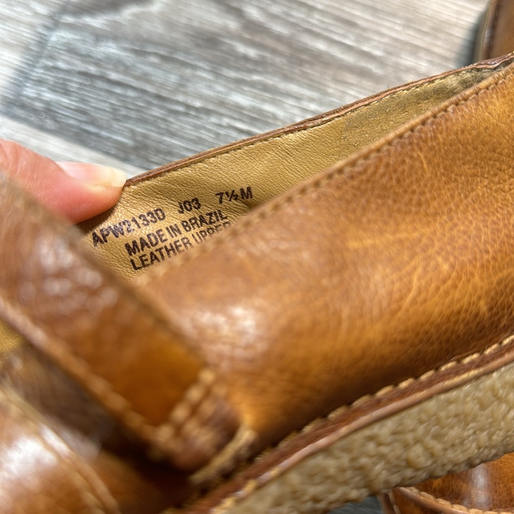 Rockport brown leather flats woman’s size 7.5 (d127) - Picture 7 of 7